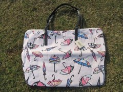 (image for) 2Pcs Tote White Bag Umbrella Design Woman Hand Bag Shoulder Bag