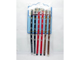 6X Leatherette Adjustable Dog Collars 1.5cm Wide Mixed