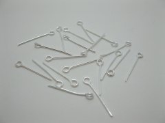(image for) 250Gram Silver Plated Eye Pins Jewelry Finding 30mm