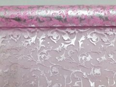 (image for) 4x1Roll Pink Flower Organza Ribbon 49cm Wide for Craft