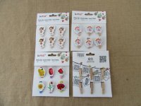 12Sheets X 6Pcs Wooden Mini Pegs Photo Paper Clip Craft for Girl