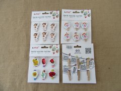 12Sheets X 6Pcs Wooden Mini Pegs Photo Paper Clip Craft for Girl 12Sheets X 6Pcs Wooden Mini Pegs Photo Paper Clip Craft for Girl
