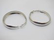 (image for) 12Pairs Classic Wide Hoop Lock Earrings 50mm Dia.