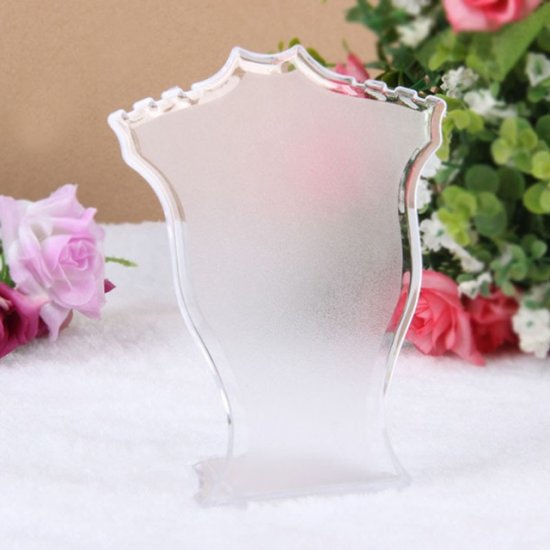 10Pcs Clear Necklace Earrings Display Bust Rack Stand - Click Image to Close