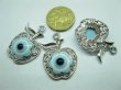 (image for) 50 Metal Tribal Pendants Apple Shape Jewelery Finding 38mm
