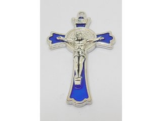 10X Enamel Blue Charm Cross Pendant Jewellery Finding 7.7x4.6x1c