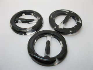 (image for) 98Pcs Black Round Buckles 22mm Wedding Favor