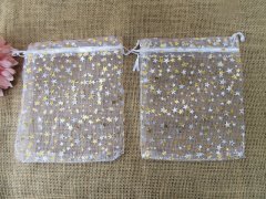 100Pcs Golden Star Drawstring Jewelry Gift Pouches 17x14cm 100Pcs Golden Star Drawstring Jewelry Gift Pouches 17x14cm