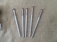 5Pcs Silver Makeup Brushes Eye Shadow Blending Eyeliner Eyelash