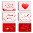 (image for) 4Packs x 6Pcs Valentine's Day Card Mixed Heart's Day Greeting Card