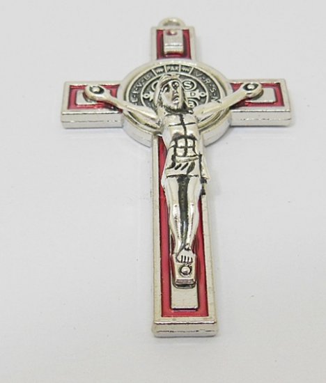 10X Red Charm Cross Pendant Jewellery Finding 7.3x4.2x1.2cm - Click Image to Close