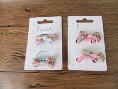 (image for) 1Sheet x 2pcs Hair Band Hair Ties Scrunchies with Bowknot
