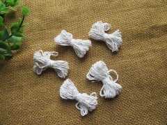 (image for) 12Pcs x 3m White Silver Knitting Yarn String Crochet Wool
