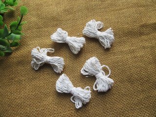 (image for) 12Pcs x 3m White Silver Knitting Yarn String Crochet Wool