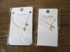 6Pkts X 2Pcs Fashion Trend Golden Metal Chain Necklace Assorted