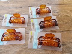 (image for) 1Pc New Claw Hair Clips Hair Clamp - Coffee Color