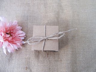 50X Kraft Chic Sweets Candy Gift Boxes W/Hemp Cord Party