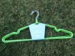 (image for) 6Pcs Metal Wire Coat Clothes Closet Hangers - Green Color