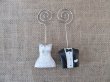 12Prs Bride&Broom Table Stand Name Number Place Card Holder Wedd