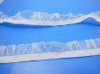 (image for) 65 Yards White Elastic Ruffle Lace Lacemaking Craft Trim