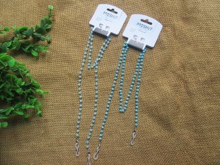 6Pcs Blue Beaded Sunglasses Strap Plastic Beads Glasses Cord (image for) 6Pcs Blue Beaded Sunglasses Strap Plastic Beads Glasses Cord