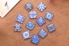 100Pcs Square Cube Various Design Cabochon Tiles Beads 15mm Dia