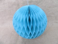 (image for) 10X Light Blue Tissue Paper Pom Poms Honeycomb Balls Lanterns
