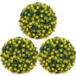 1X Artificial Yellow Topiary Boxwood Ball Wedding Decor 20cm (image for) 1X Artificial Yellow Topiary Boxwood Ball Wedding Decor 20cm