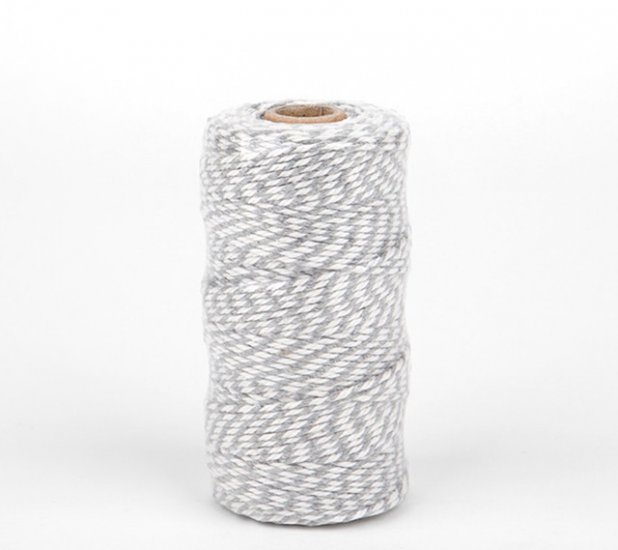 100Yards Gray Cotton Bakers Twine String Cord Rope Craft 2mm - Click Image to Close