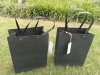 6x12 Bulk Black Kraft Paper Gift Carry Shopping Bag 31x24x13cm