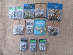 (image for) 12Sheets Metal Beads Pendants for Jewellery Making Assorted