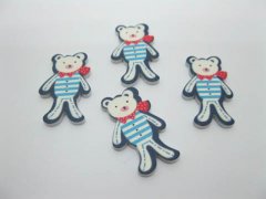98 Bear Craft Embellishment Scrapbooking 36x22mm - Blue