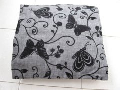 (image for) 2Pcs HQ Grey Butterfly Hemp Pillow Cushion Covers 43cm