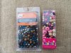 6Packets Round Wooden Plastic Loose Beads Assorted