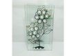 (image for) 4X Glass Tea Light Holder 2 Holders Flower Pattern