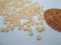 5000Pcs 5mm Light Orange Semi-Circle Simulated Pearl Bead Flatba 5000Pcs 5mm Light Orange Semi-Circle Simulated Pearl Bead Flatba