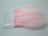 25 Pink Bridal Hair Comb Headpiece with Attached Organza Ribbon