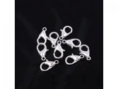 500 12mm Silver Plated Lobster Claw Clasp Jewelry Finding 500 12mm Silver Plated Lobster Claw Clasp Jewelry Finding