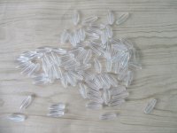 500g (4550Pcs) Clear Faux Rice Beads Loose Beads 4x12mm