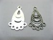 (image for) 2x100 Metal Tear-Drop Earring Connector Finding ac-pe245