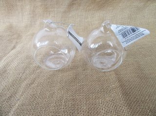 4Pcs Clear Ball Glass Hanging Candle Plant Holder