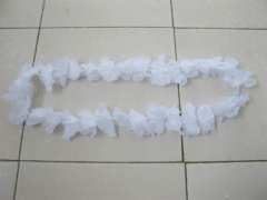 (image for) 4 x 12 Pieces White Hawaiian Dress Party Flower Leis/Lei Flower 7cm