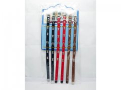 6X Leatherette Adjustable Dog Collars 1.5cm Wide Mixed