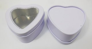 12 Heart White Metal Tin Candy Box Wedding Favor