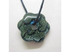 (image for) 4X Handcraft Dichroic Glass Blossom Bead Pendant 30mm