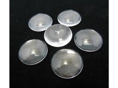 (image for) 24Pcs Clear Round Glass Magnifying Cabochon Tiles 25x6mm Retail