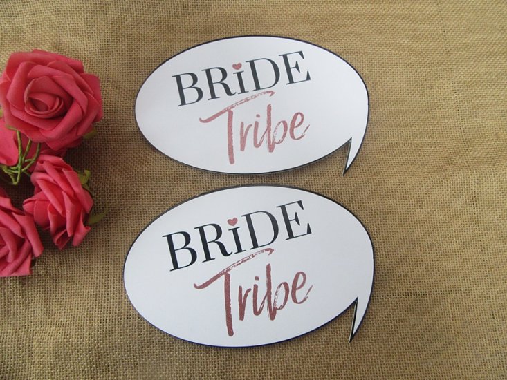 12Pcs Bride Tribe Sign Thinking Plaque Party Favor - Click Image to Close