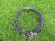 12Pcs Black Leather Strings With Connector For Necklace 52cm