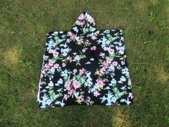 (image for) 1Pc Hooded Flower Beach Towel Blanket Pool Towel Bath Towel