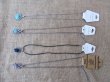 (image for) 12Pcs Metal Chain Necklace with Dyed Gemstone Pendants Assorted